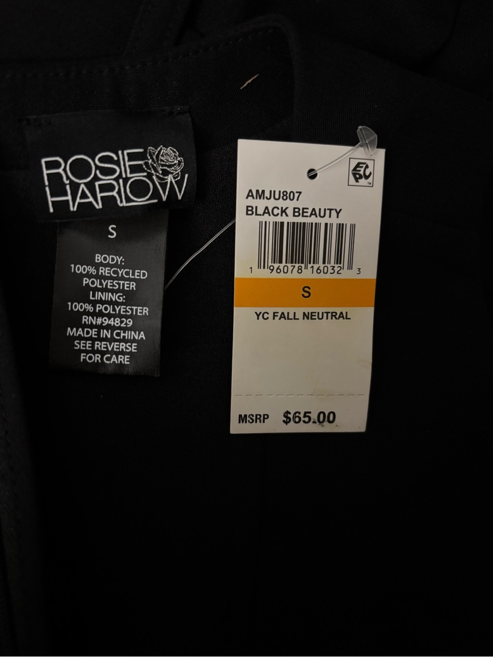 Rosie Harlow Women's Black Wide-Leg Button-Front Jumpsuit - Picture 3 of 9